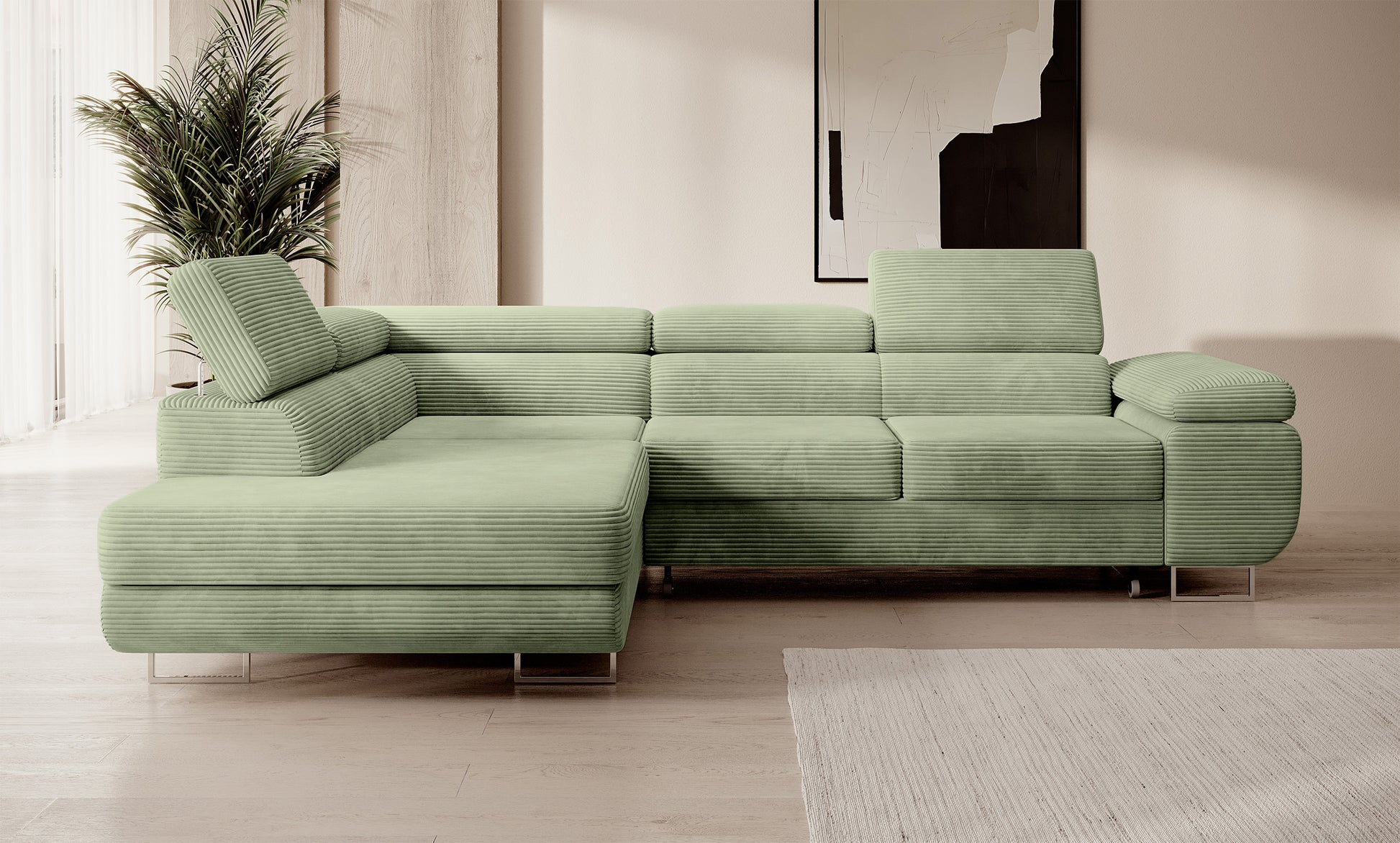 Dīvāns Steva 90/275/203 cm Poso 47 - N1 Home