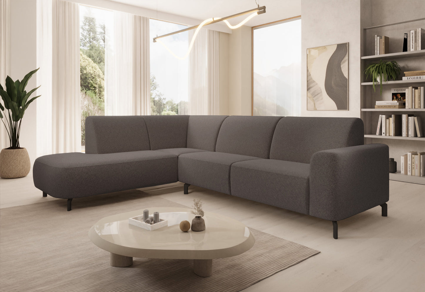 Dīvāns Luna 277/88/218 cm Raven 30 - N1 Home