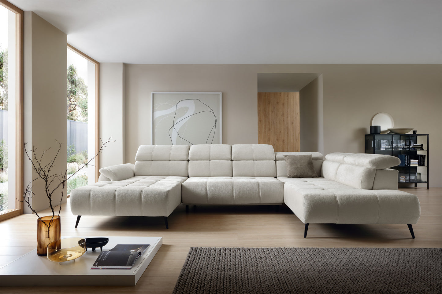 Dīvāns Matio U 98/375/208 cm Aphrodite 01 - N1 Home