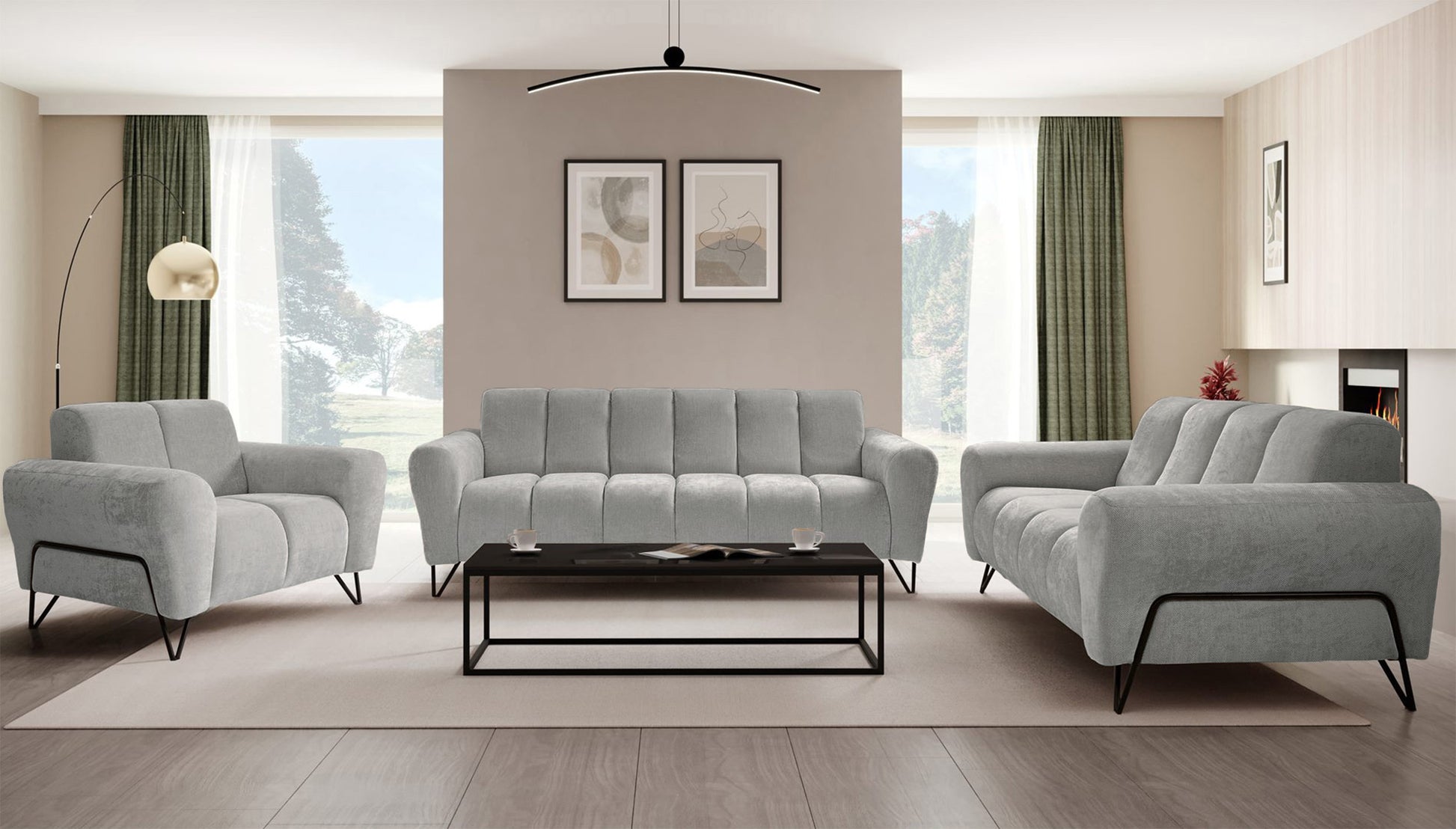 Dīvāns Volio 83/160/98 cm Storm 85 - N1 Home