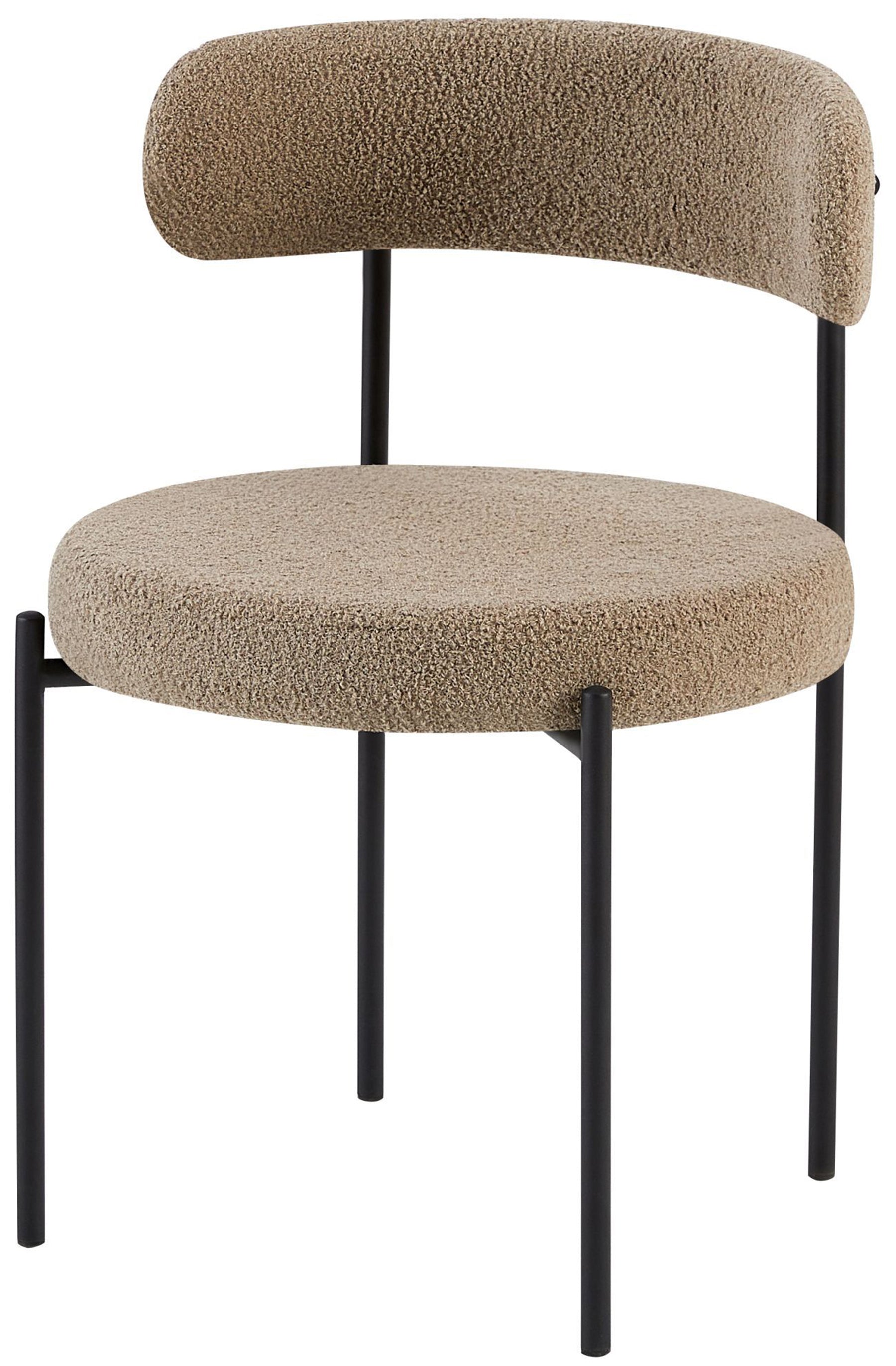 Krēsls Femisa 77/50/55 cm tumši bēšs bukle - N1 Home