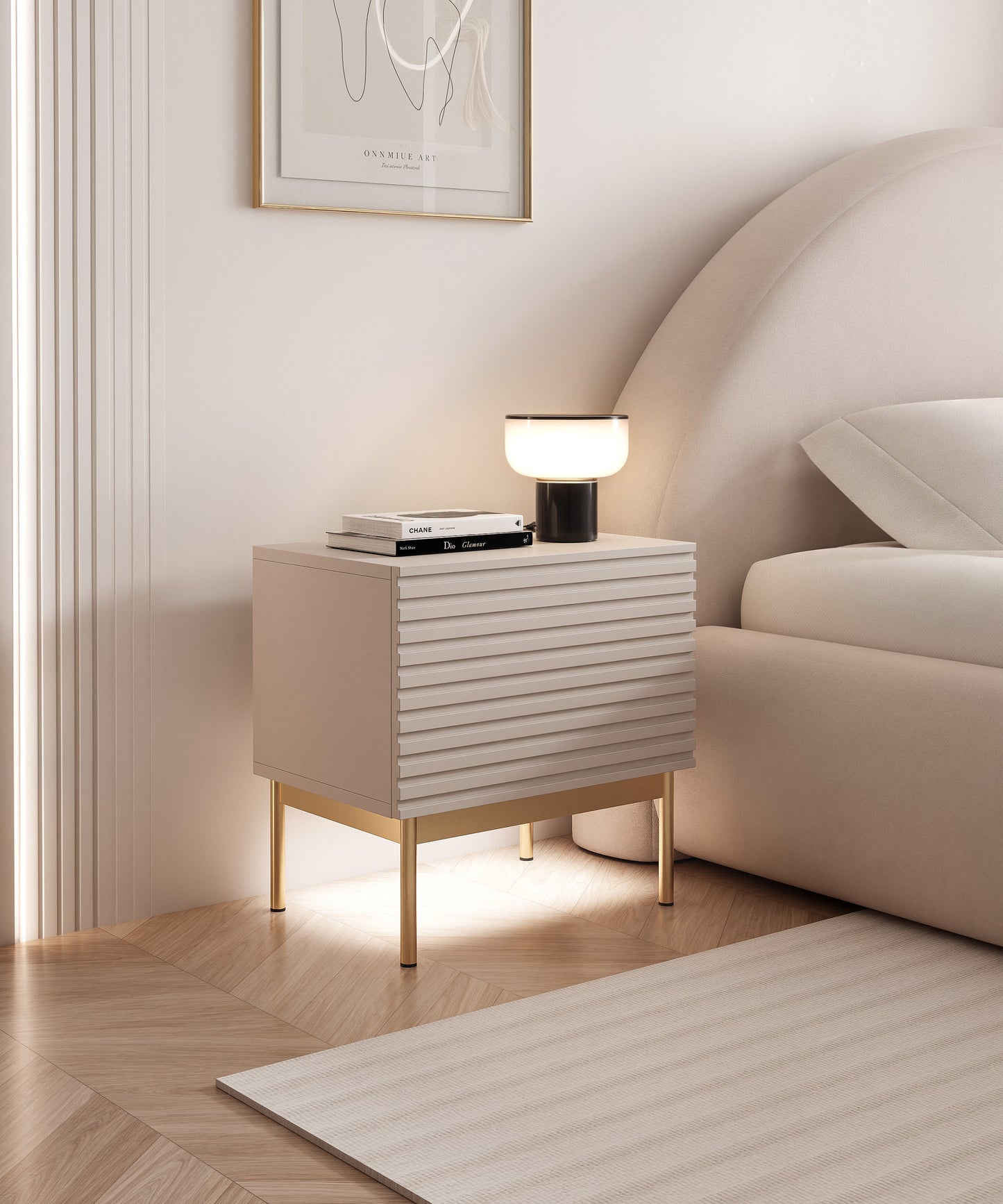 Naktsgaldiņš Linas 45/45/31 cm kašmirs