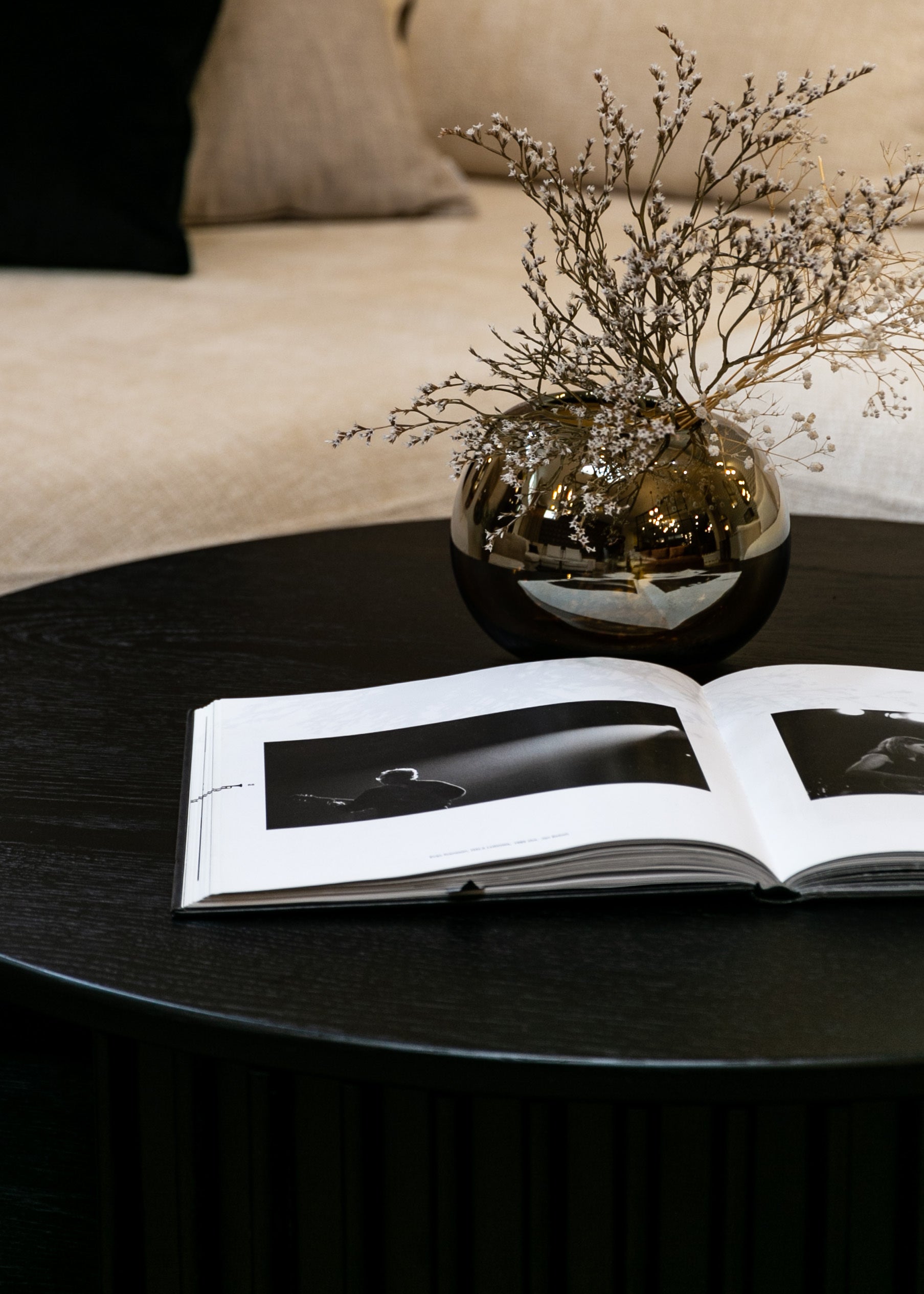 Kafijas galdiņš Oviti 45/85/85 cm melns - N1 Home