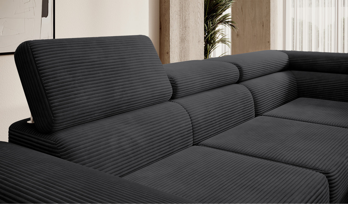 Dīvāns Steva 90/275/203 cm Poso 135 - N1 Home