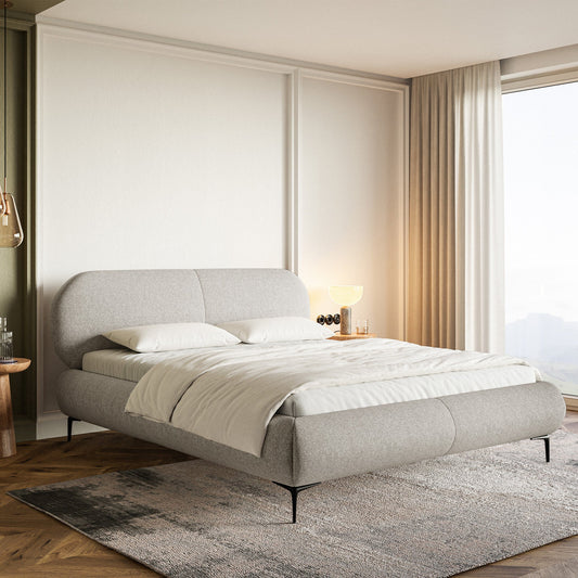 Gulta ar konteineru Valeo 140/160/180x 200 cm Toronto 02 (Lech), melnas kājas - N1 Home