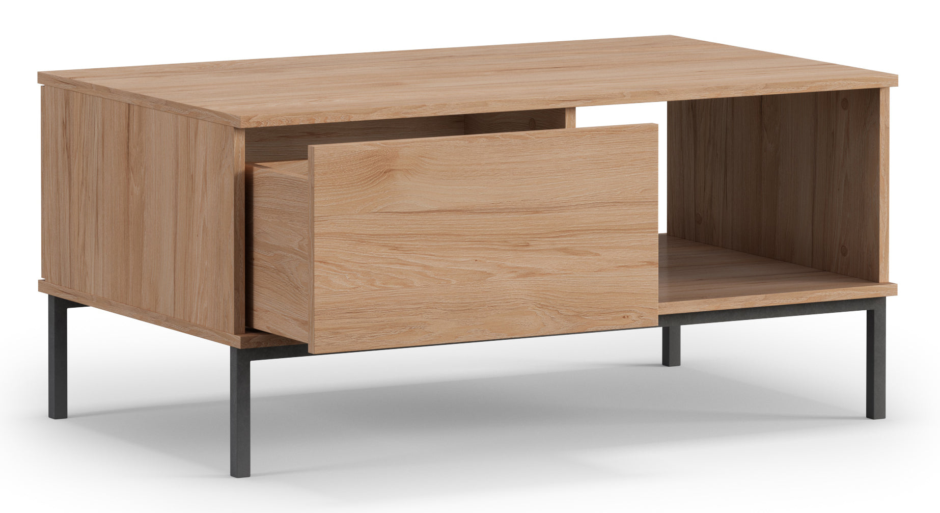 Kafijas galds Polka 47/100/60 cm hikorijs - N1 Home