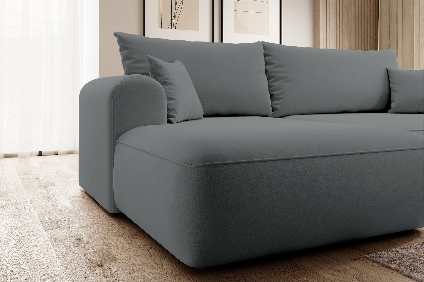 Dīvāns Ovors 260/93/165 cm Castel 93 - N1 Home