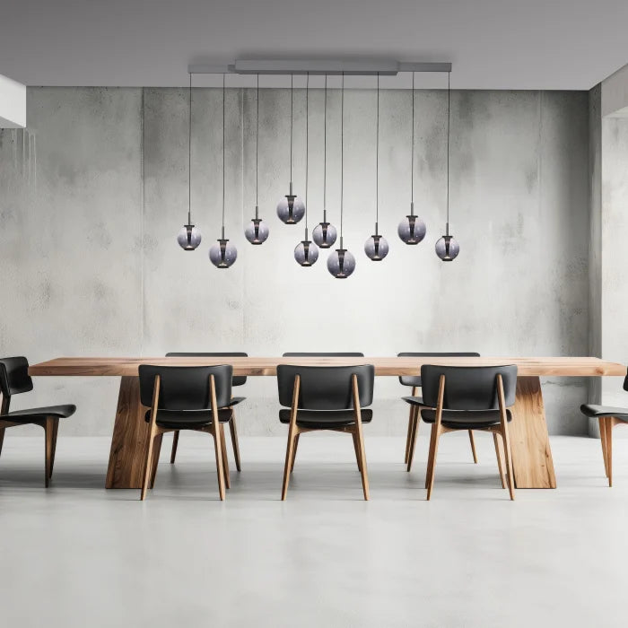 Piekaramā lampa PURE E-Infinity 180/198/35 cm pelēka/dūmu pelēka