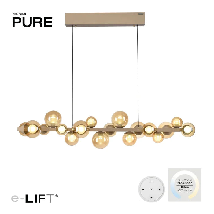 Piekaramā lampa PURE E-Popup 29/240/120 cm bronza - N1 Home