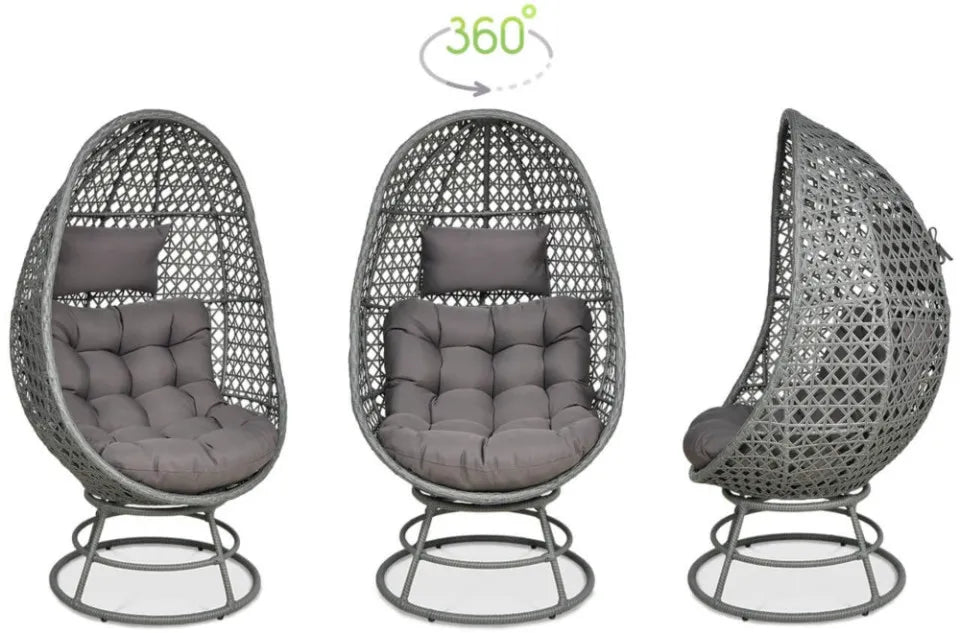 Grozāmais dārza krēsls Holy 82/80/147 cm pelēks - N1 Home