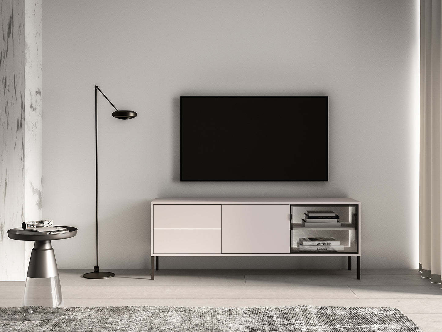 TV skapis Baree 160/59/40 cm kašmirs