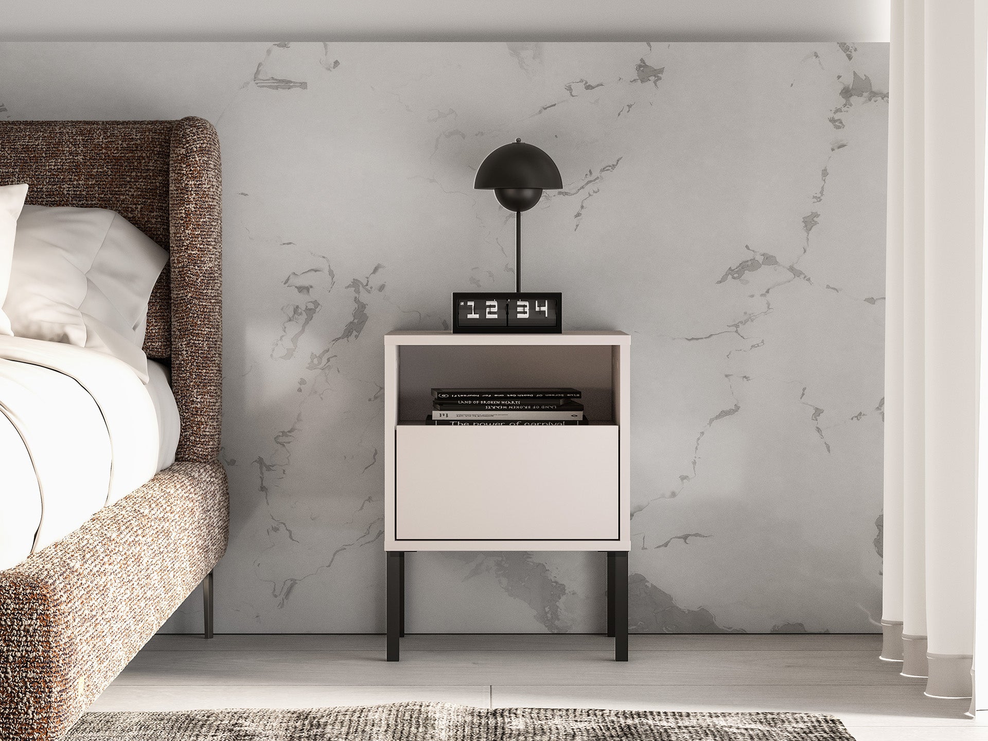 Naktsskapis Baree 40/53/34 cm kašmirs - N1 Home