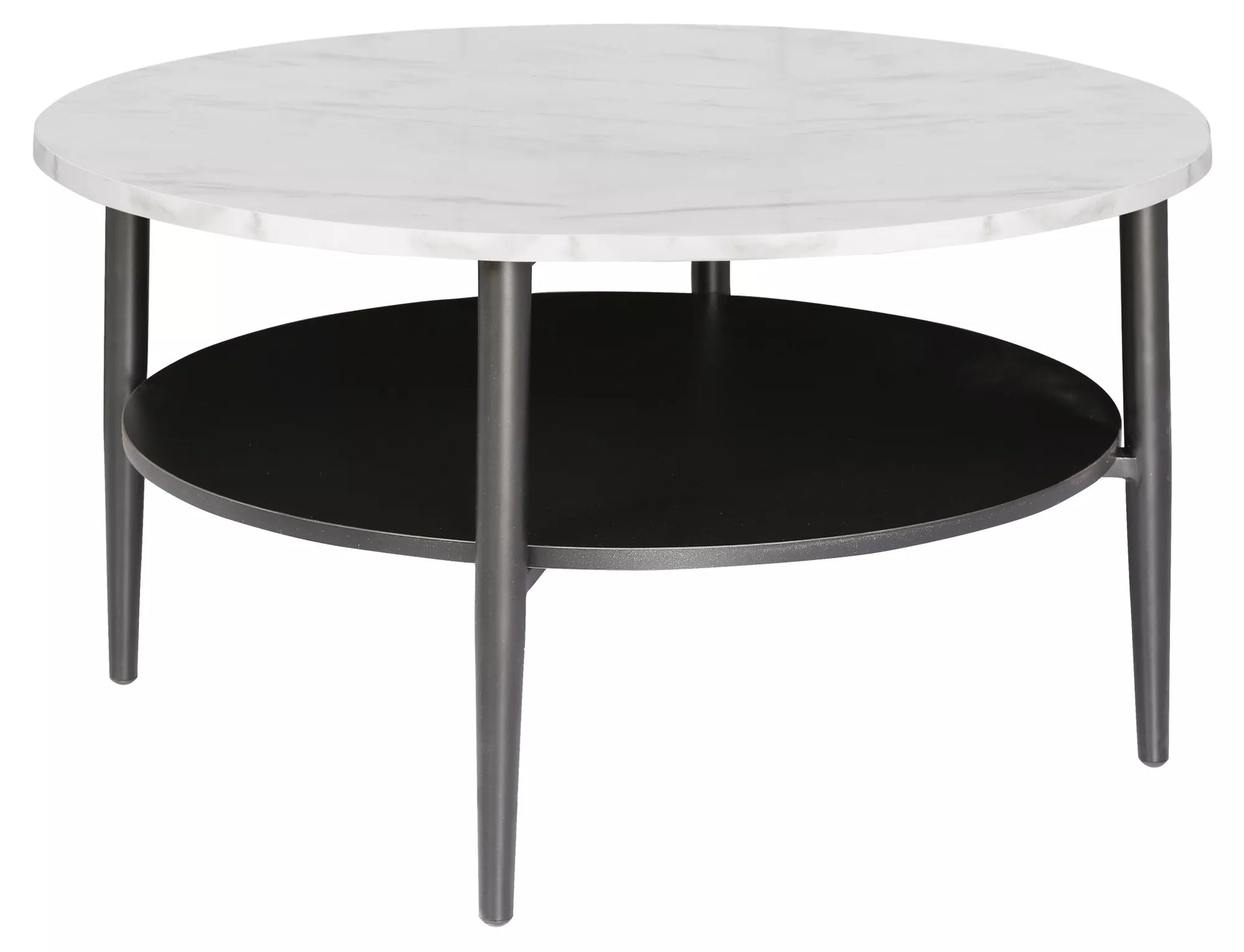 Kafijas galdiņš Ellaya 45/80 cm balts/melns - N1 Home