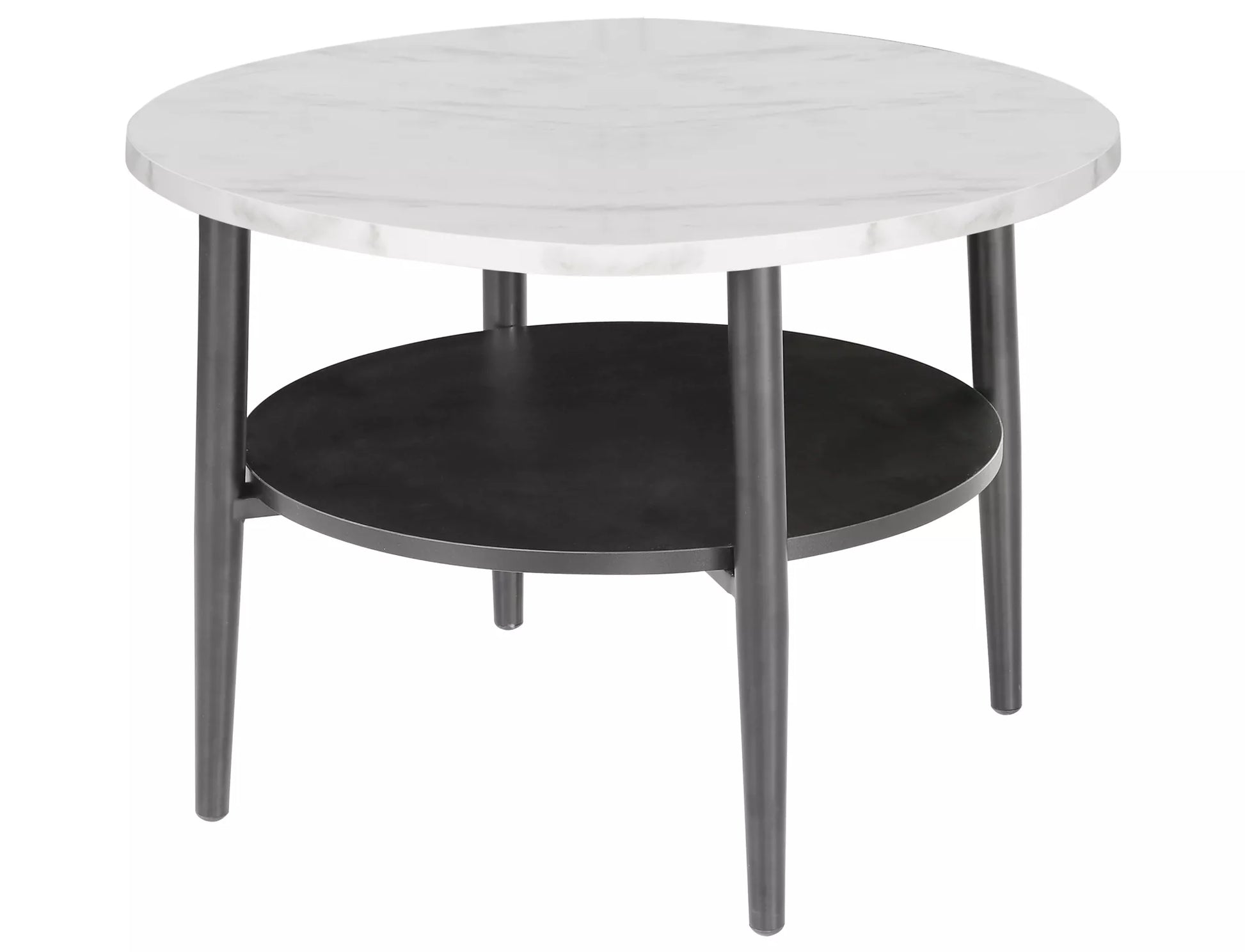 Kafijas galdiņš Ellaya 45/60 cm balts/melns - N1 Home