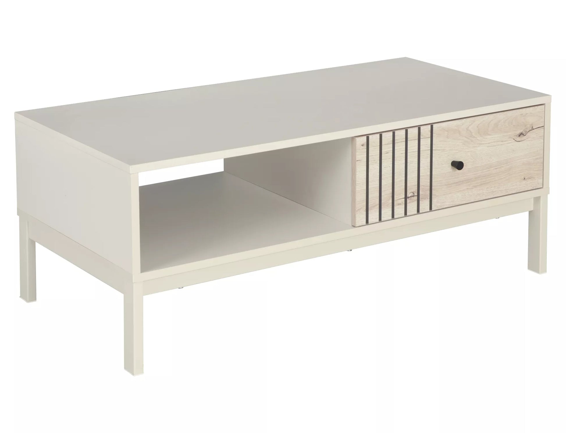 Kafija sgalds Frosi 40/50/100 cm netīri balta/ozols - N1 Home