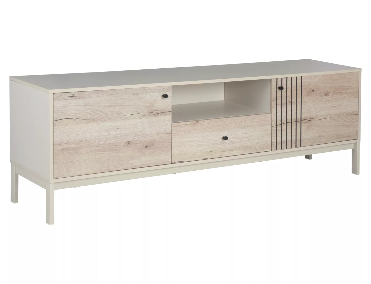 TV skapis Frosi 40/180/58 cm ozols/netīri balta - N1 Home