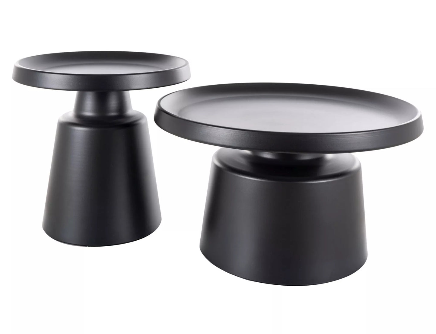 Kafijas galdiņi Rods 50/48; 70/39 cm melns - N1 Home