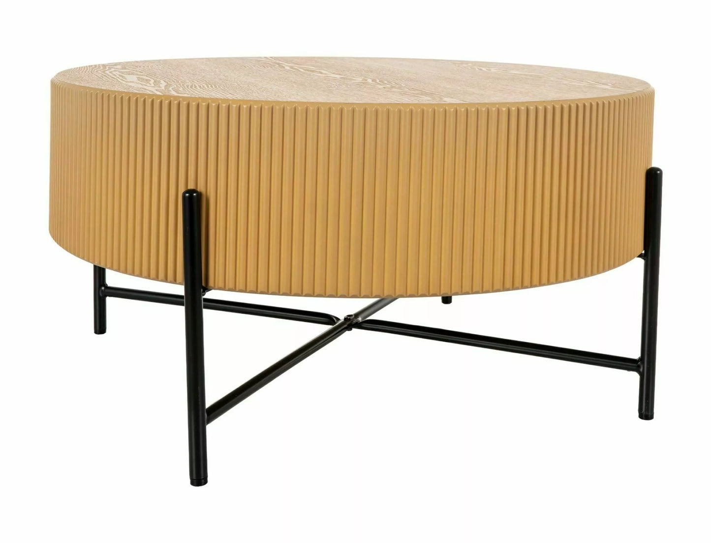 Kafijas galds Tunka 80/40 cm ozols/matēts melns