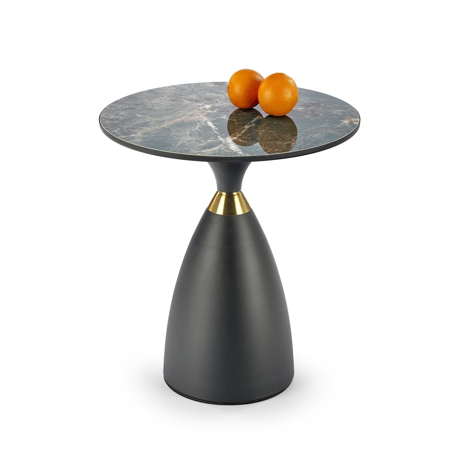Kafijas galdiņš 50/52 cm zaļš marmors/melns/zelts - N1 Home