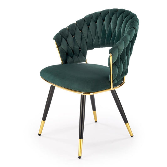 Krēsls Barons 62/58/85/48 cm tumši zaļš/zelts - N1 Home