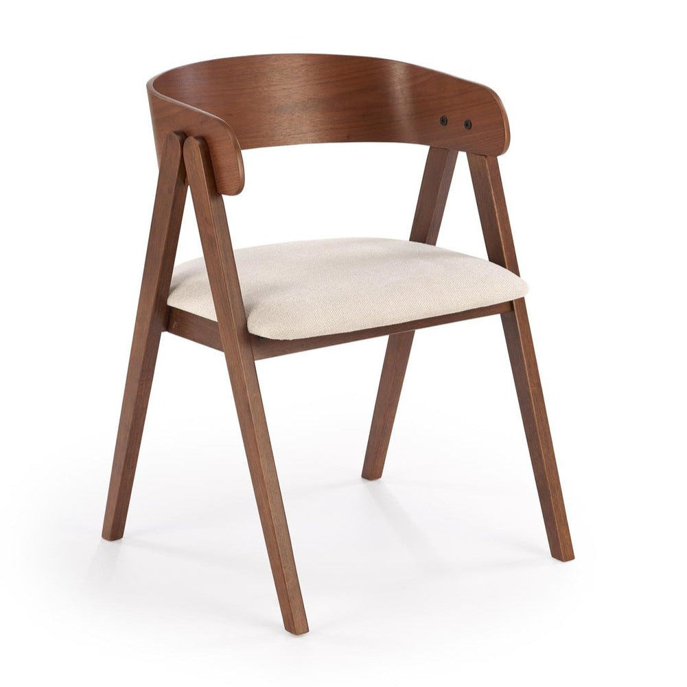 Krēsls Bruno 55/49/75/45 cm valrieksts/gaiši bēšs - N1 Home