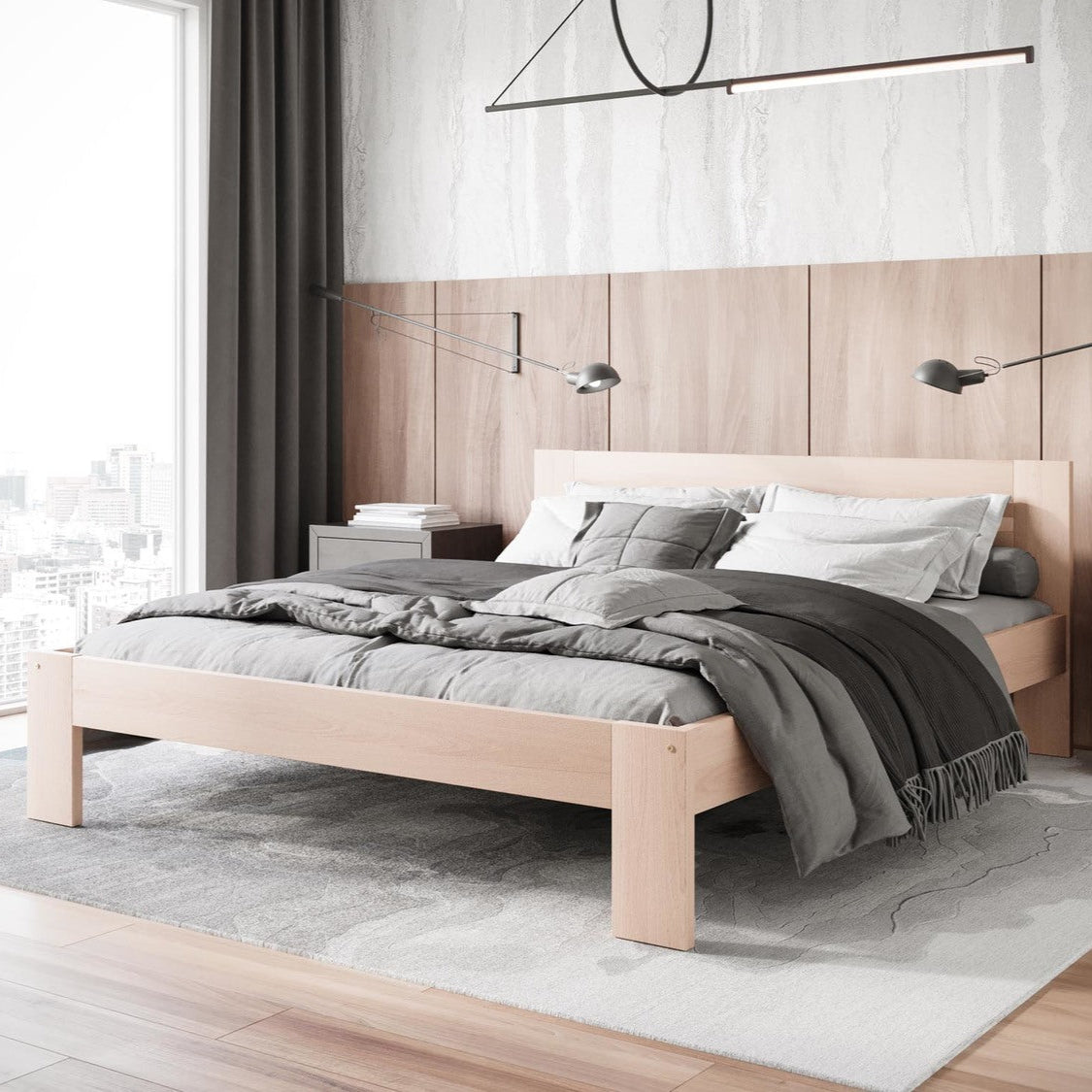 Gulta Mati 98/205/87 cm; 168/205/87 cm dabīgs - N1 Home