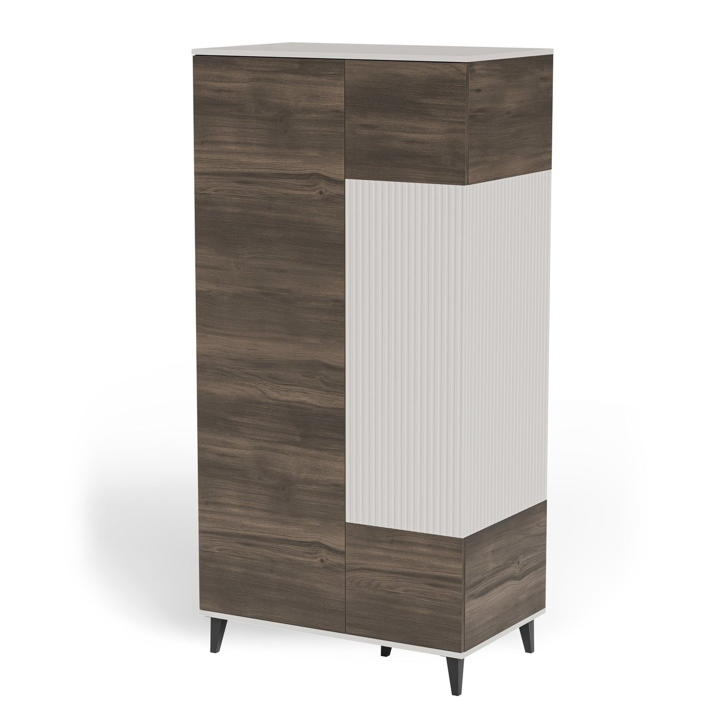 Skapis Berlin 90/55/182 cm kašmirs/valrieksts