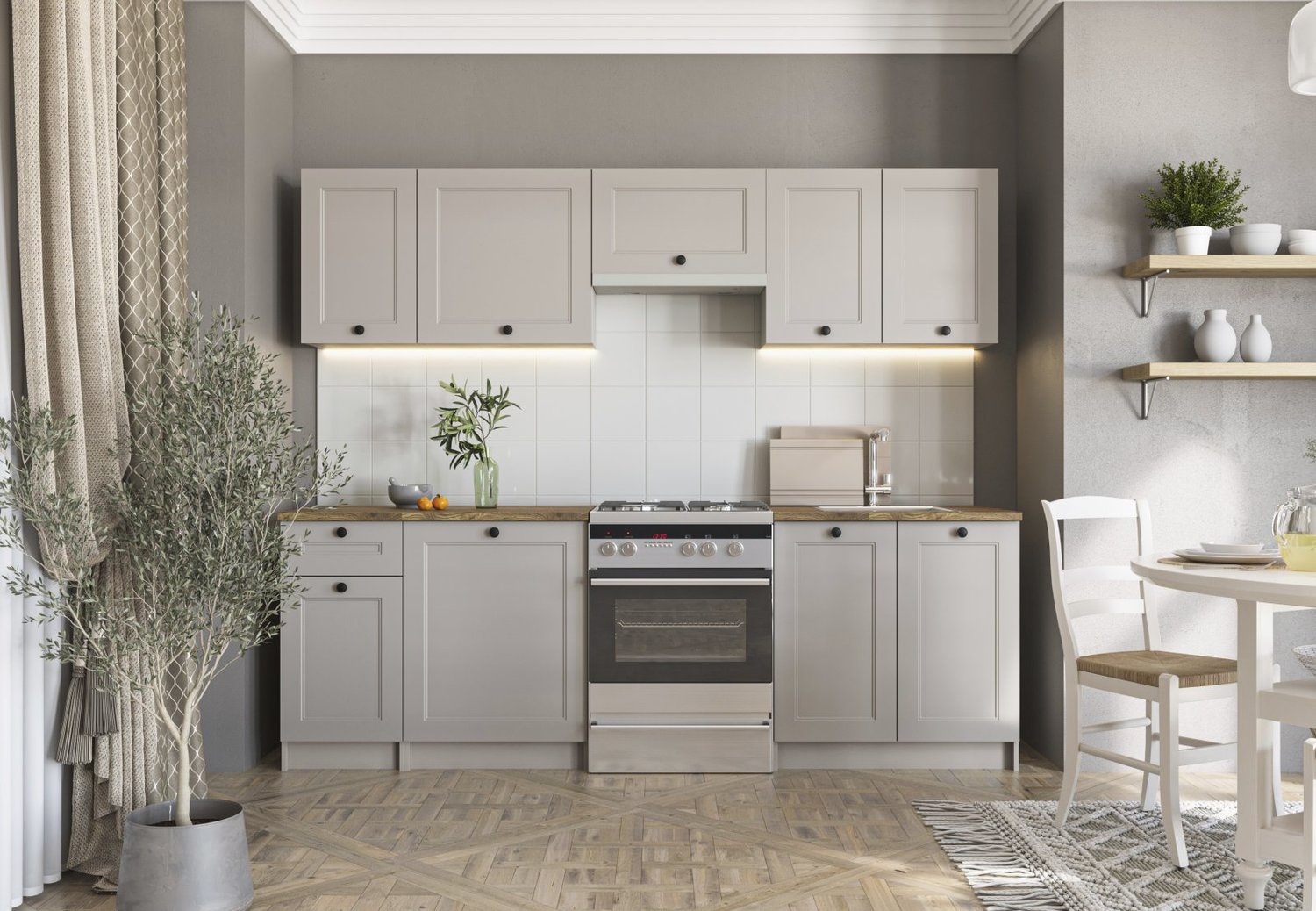 Virtuve Vivi 240 cm kašmirs - N1 Home