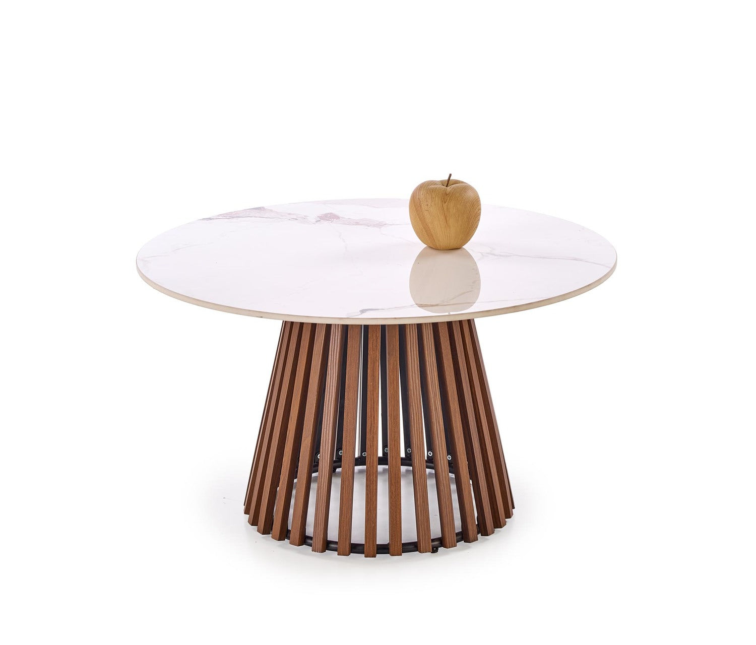 Kafijas galds Karin 50/51;  80/46 cm valrieksts/bēšs marmors - N1 Home