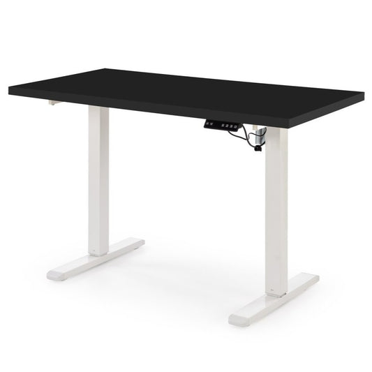 Biroja galds Juras 120/60/75-120 cm melns/balts - N1 Home