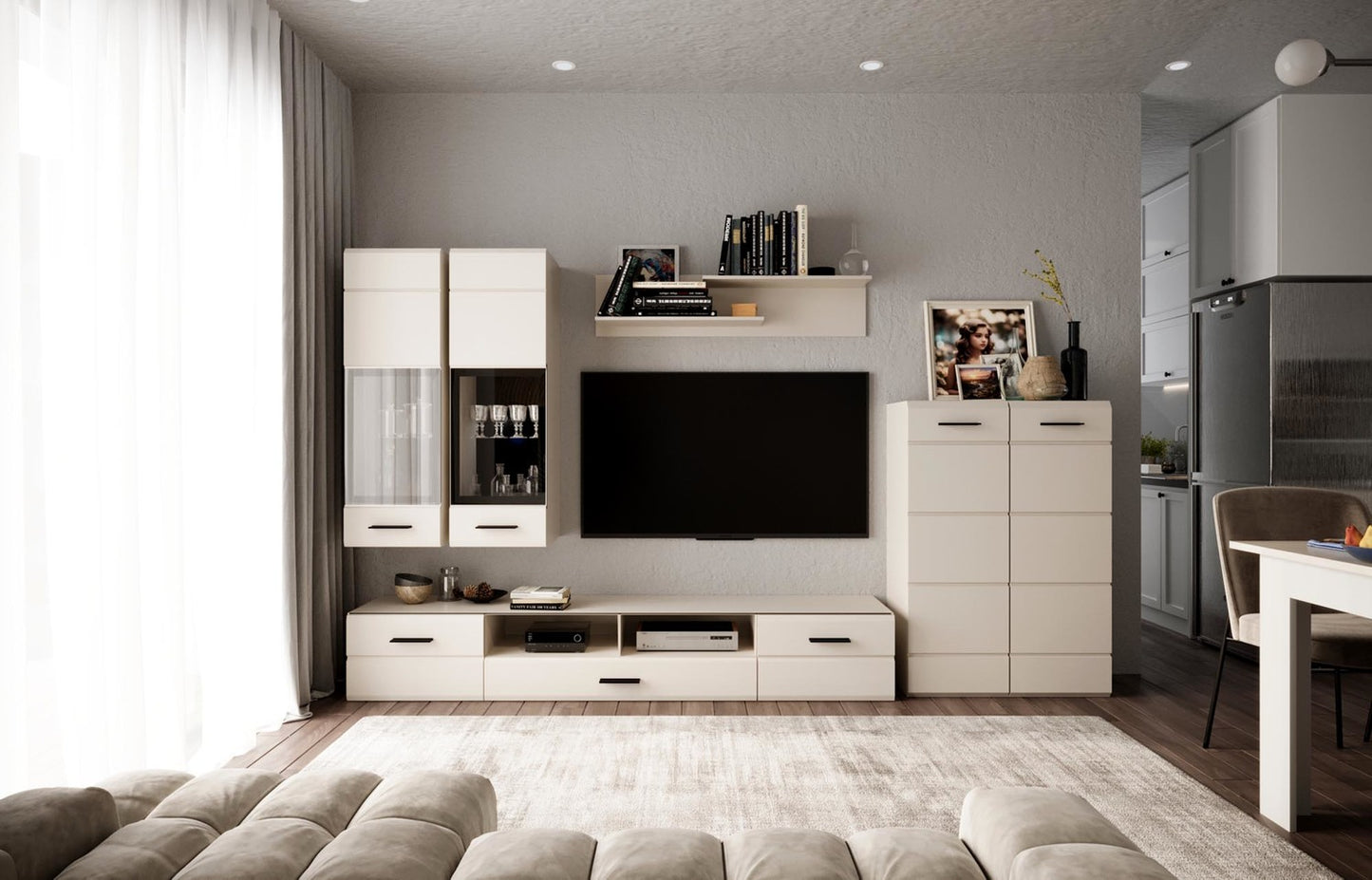 Mēbeļu komplekts Valena 280 cm kašmirs