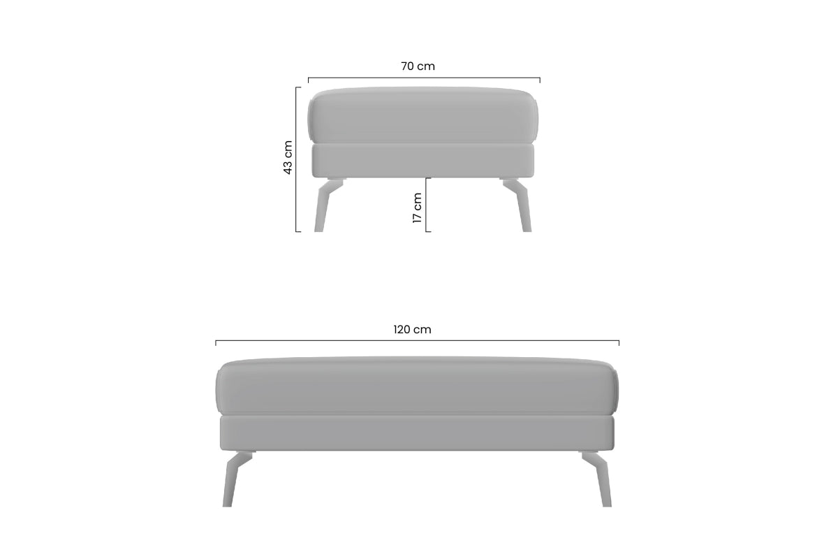 Pufs MILANO 120/43/70 cm brūns - N1 Home