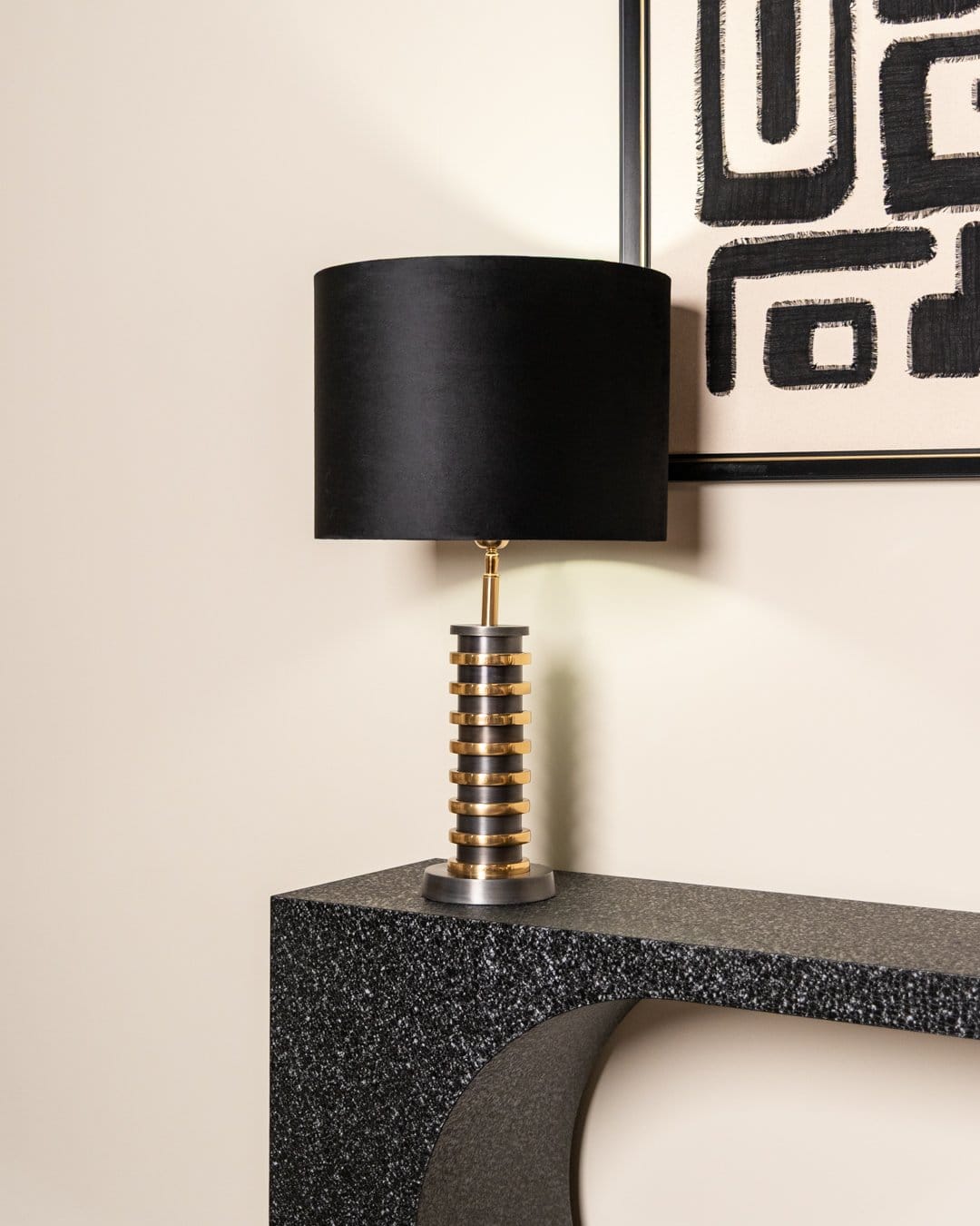 Konsole Alexander Jones Richmond Interiors 76/150/36 cm melns/zelts (Bazel)
