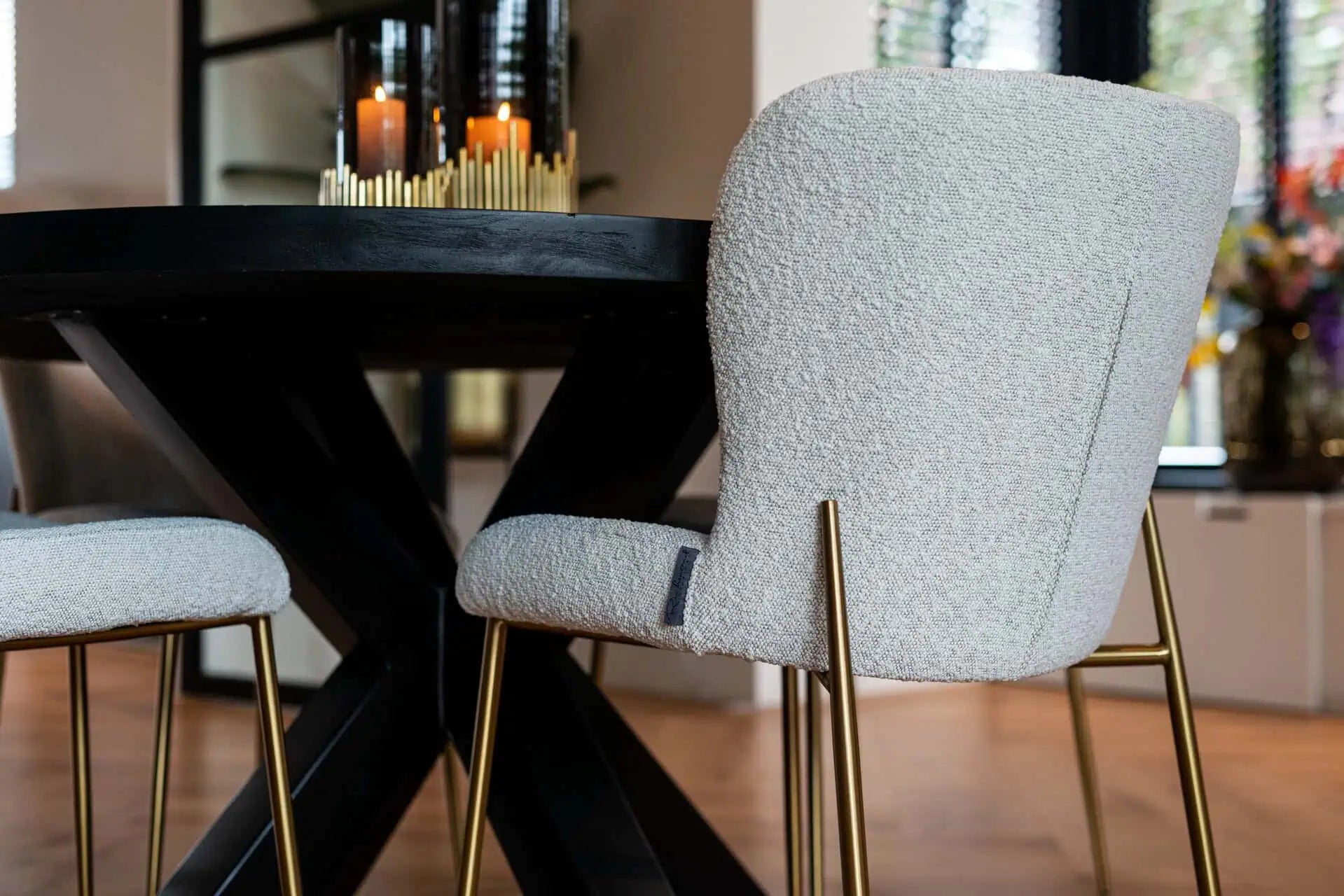 Krēsls Odessa (Set of 2) Richmond Interiors 85/49/64 cm white bouclé - N1 Home