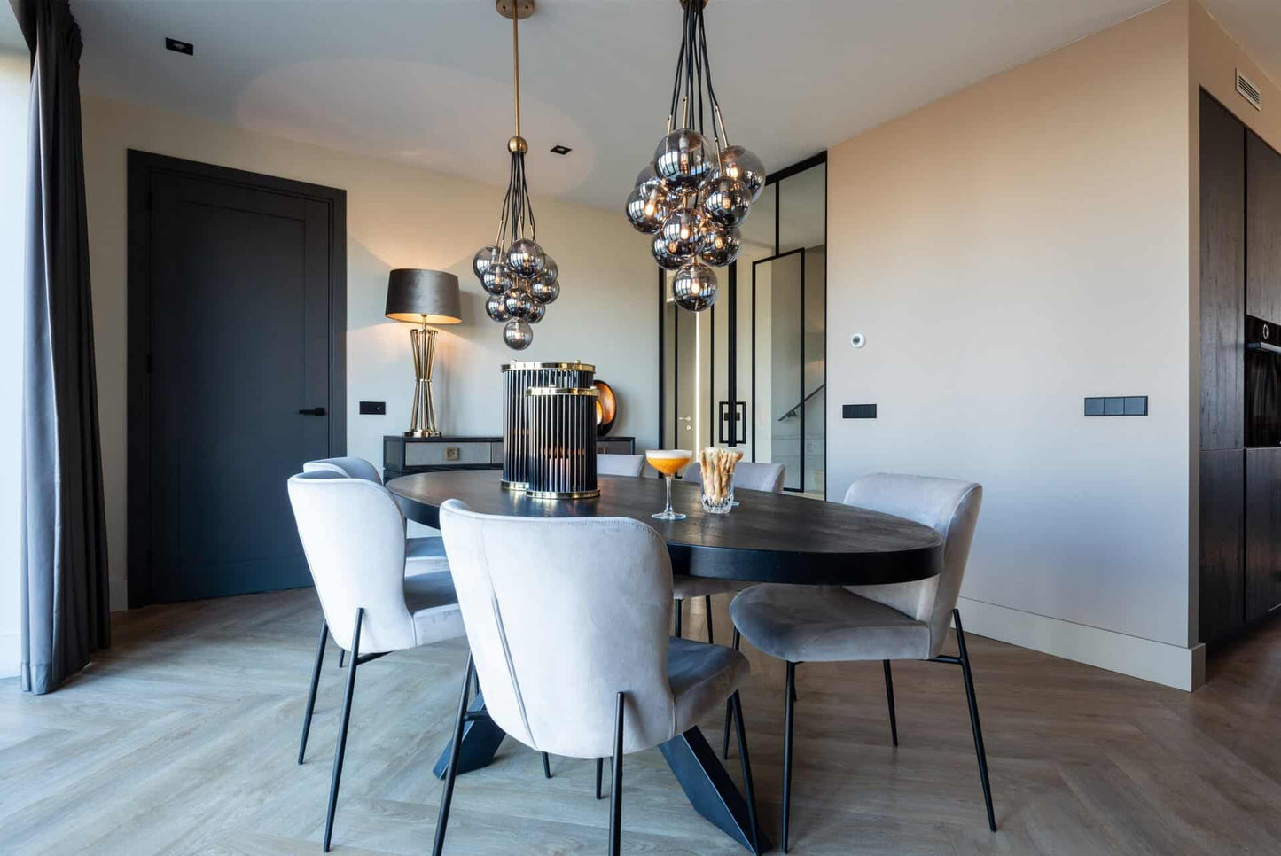 Krēsls Darby (Set of 2) Richmond Interiors 49/85/64 cm khaki velvet fire retardant