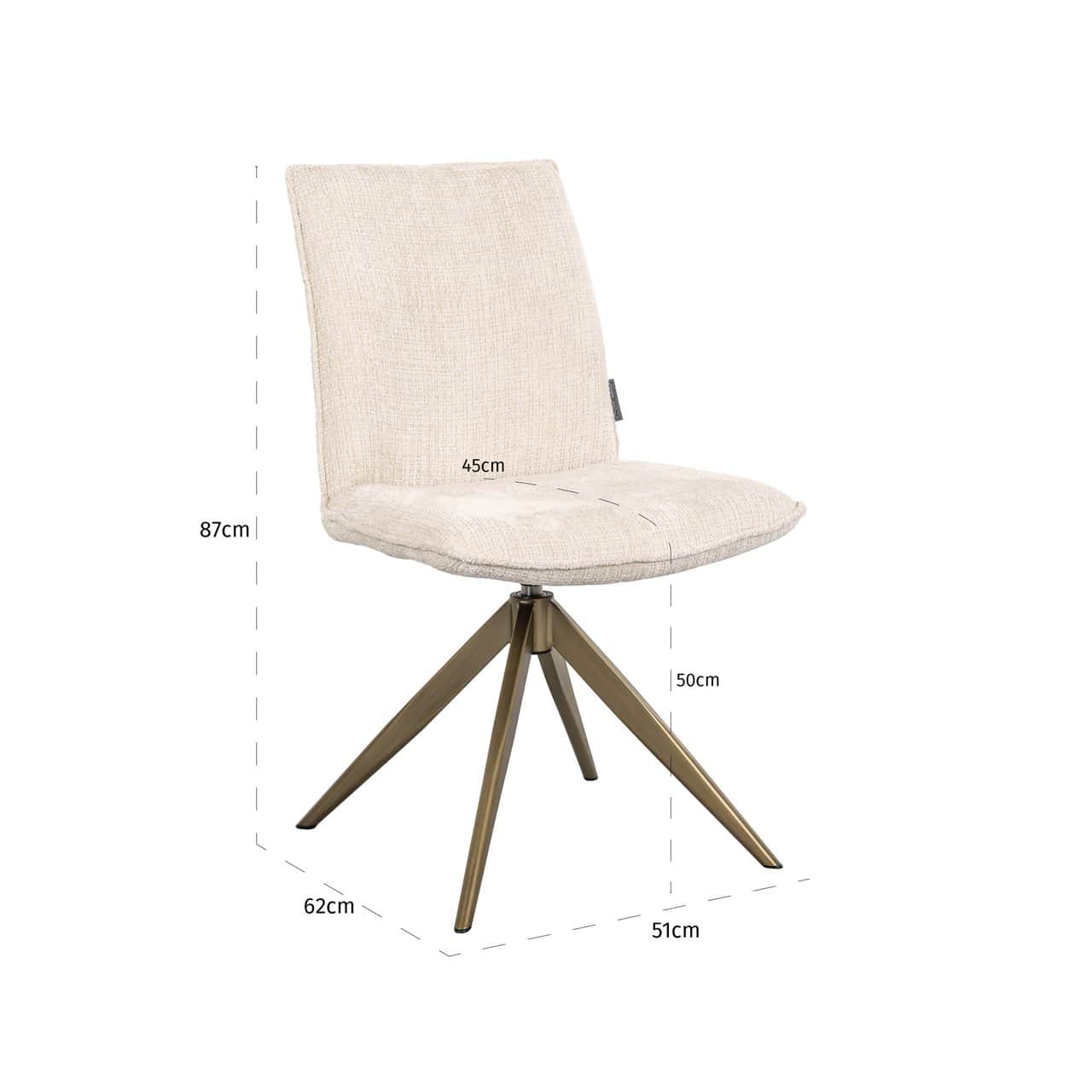 Krēsls Dakota Richmond Interiors 51/87/62 cm niagara bēšs