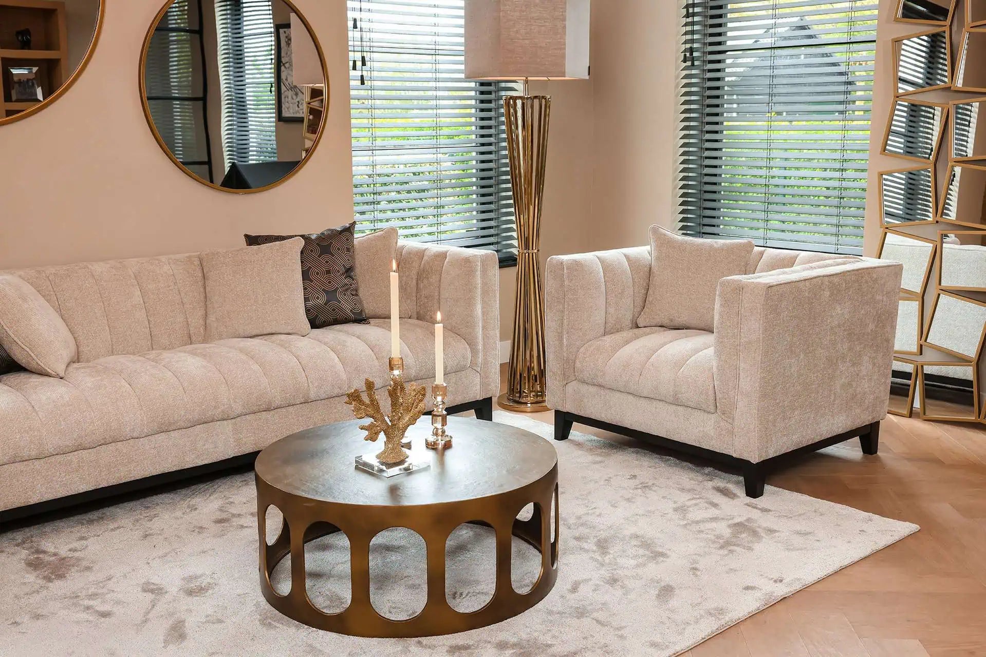 Spogulis Richmond Interiors Maevy 110/110 cm zelts - N1 Home