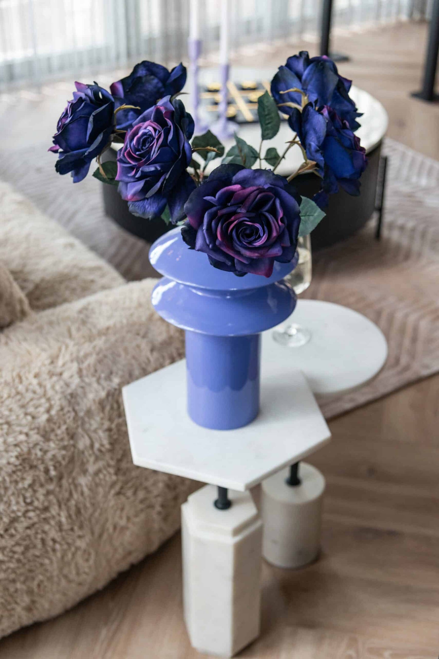 Kafijas galds Misty Richmond Interiors 30/52/30 cm melns/balts