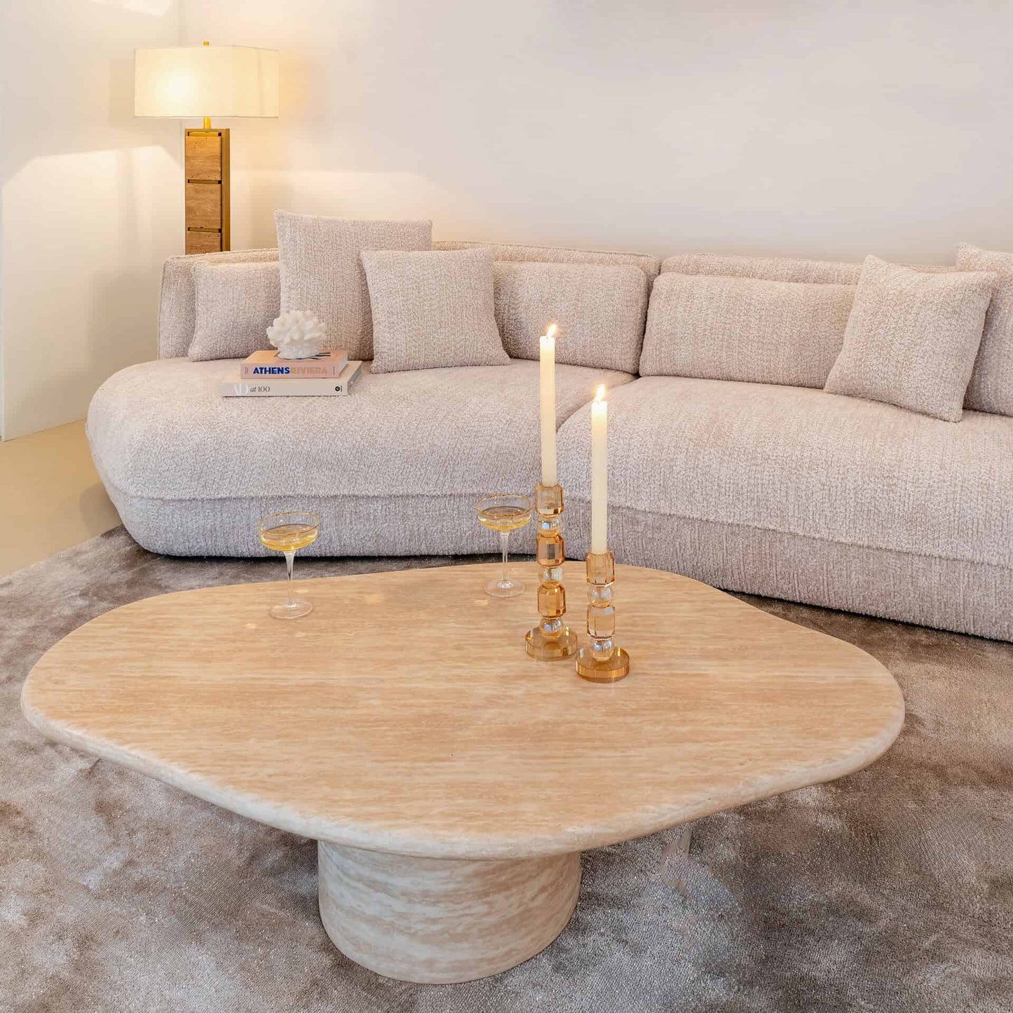 Kafijas galds Fictus Richmond Interiors 130/35/80 cm bēšs - N1 Home
