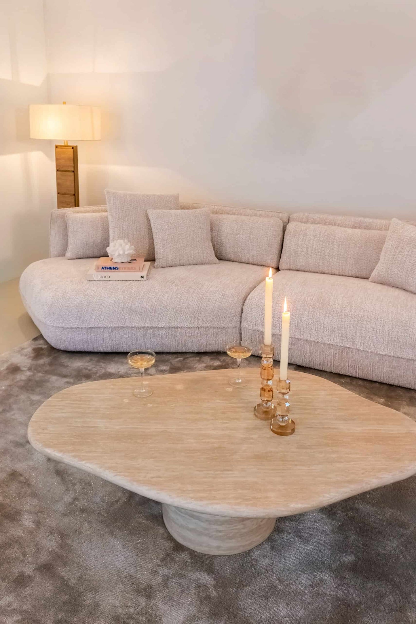 Kafijas galds Fictus Richmond Interiors 130/35/80 cm bēšs - N1 Home