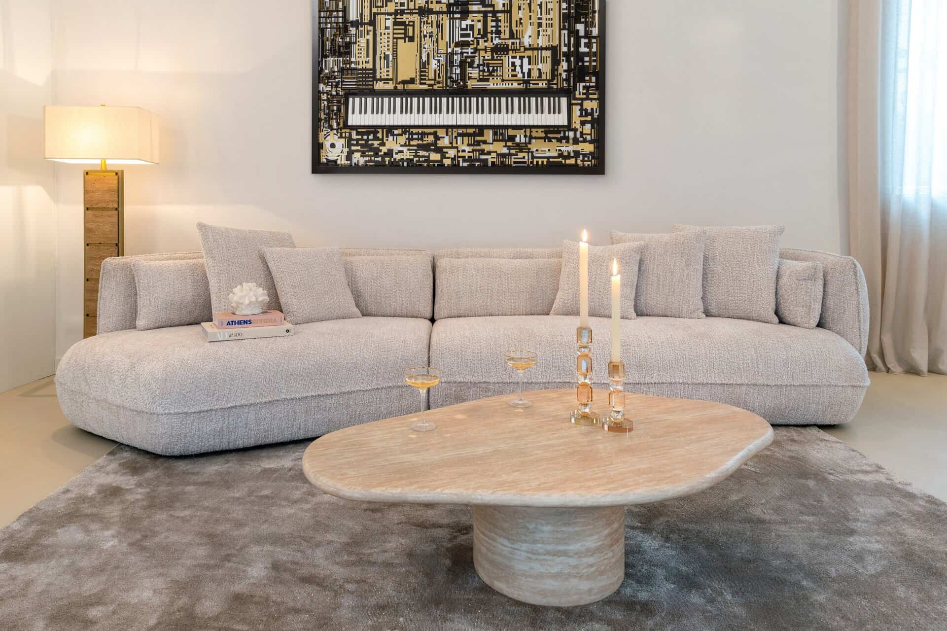 Kafijas galds Fictus Richmond Interiors 130/35/80 cm bēšs - N1 Home