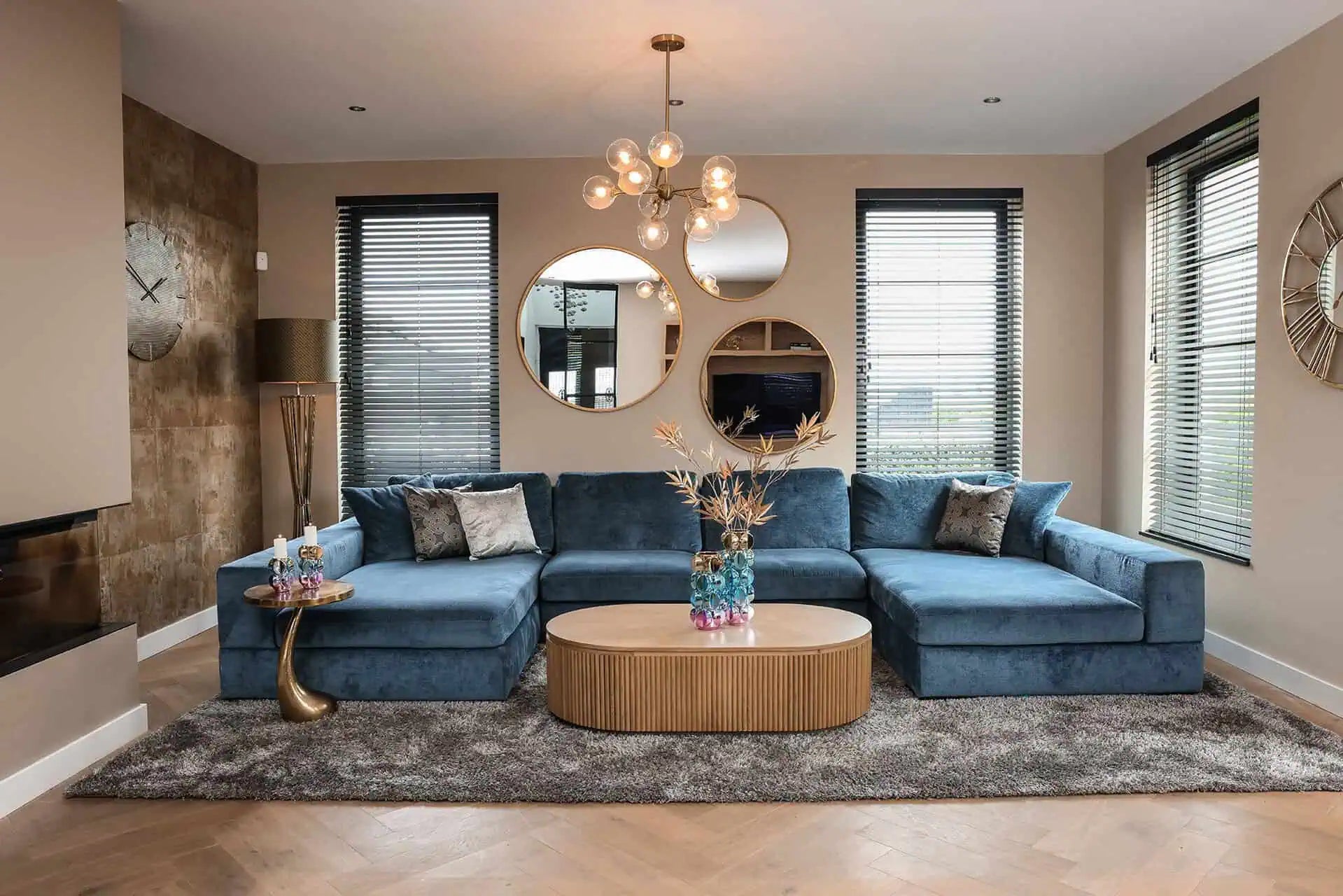 Spogulis Richmond Interiors Maeron 70/70 zelts - N1 Home