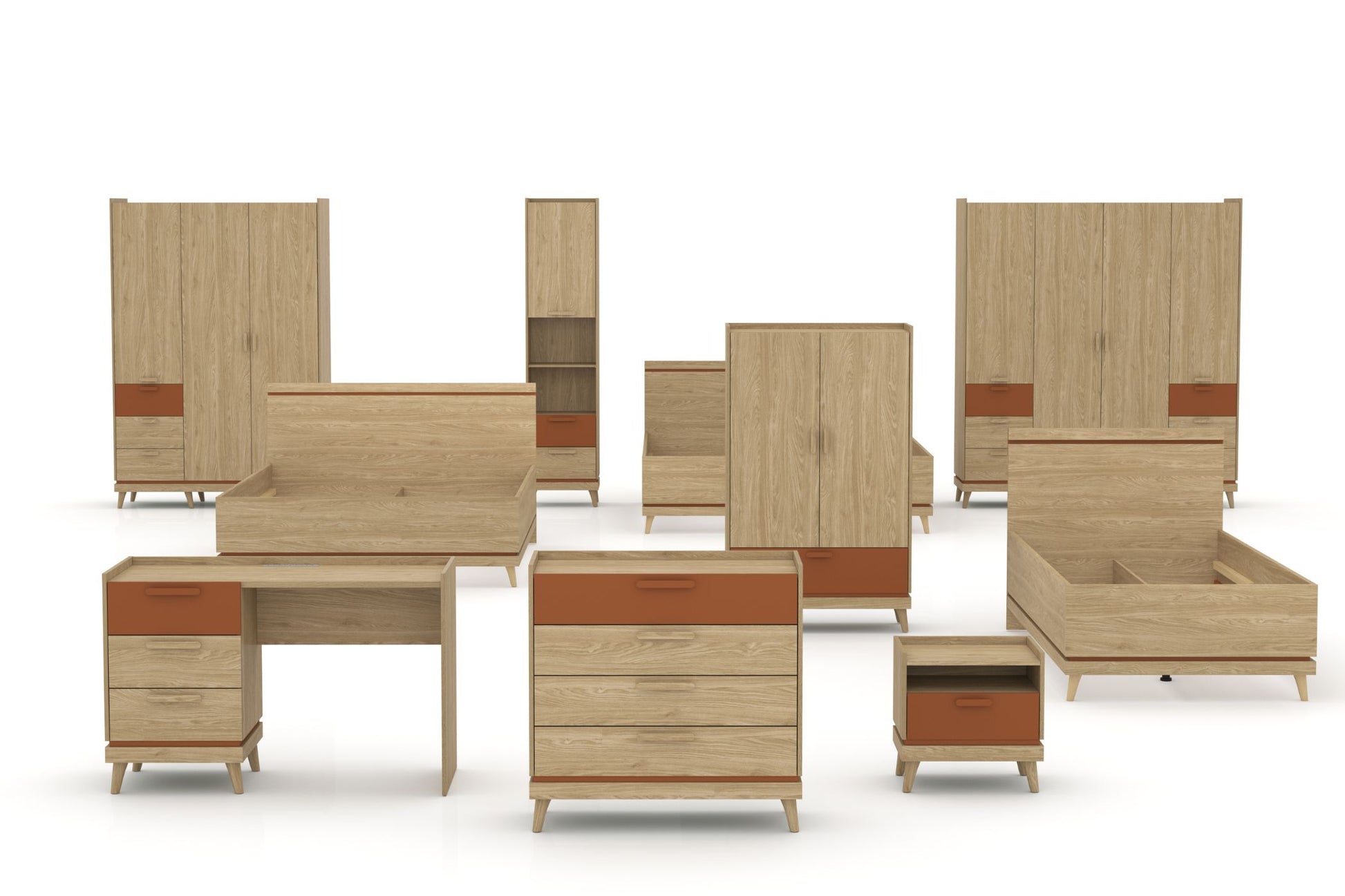 Skapis Skanija  105;165;185/100/207 cm ozols - N1 Home