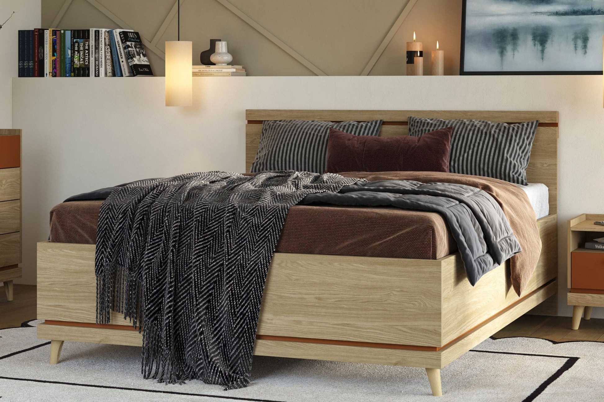 Skapis Skanija  105;165;185/100/207 cm ozols - N1 Home