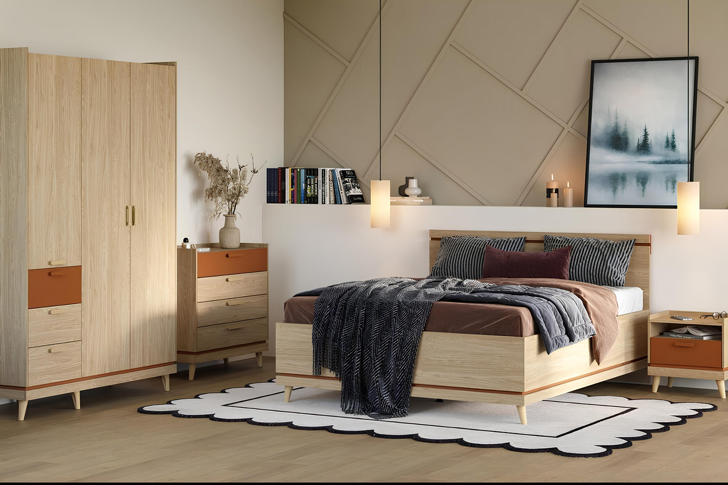 Kumode Skanija 90/90/40 cm ozols - N1 Home