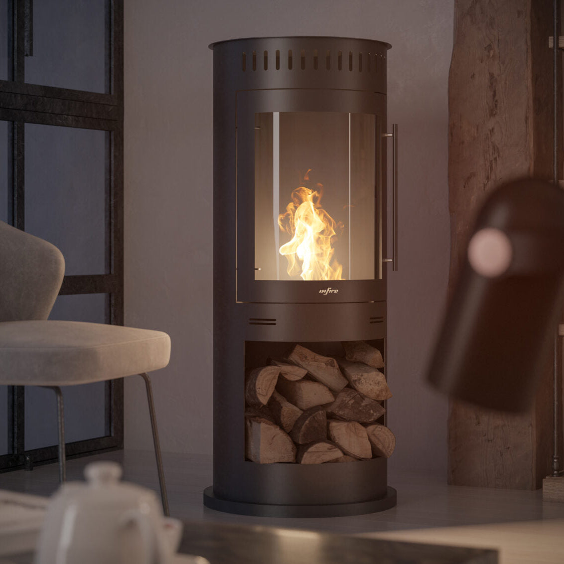 Biokamīns Incoz 4 118/47 cm melns - N1 Home