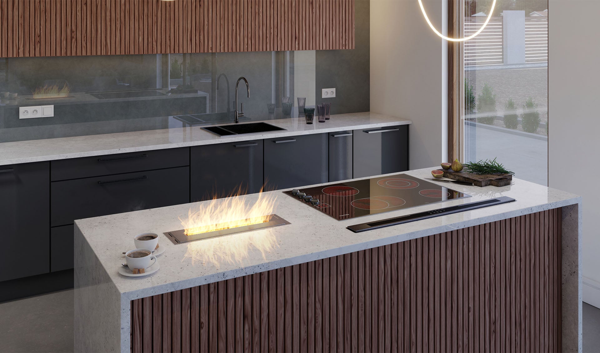 Biokamīns Inbo 500 50/15/5 cm inox - N1 Home