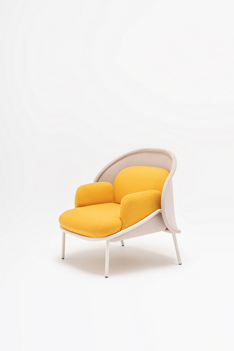 Krēsls Merd S 91/81/90 cm krēms,dzelts /dažādas polsterējuma krāsas - N1 Home