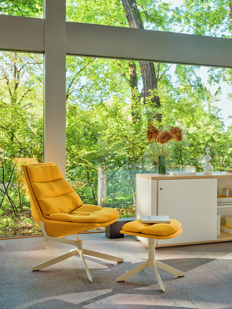 Krēsls Fafn 69/81/88 cm dzelts/dažādas polsterējuma krāsas - N1 Home