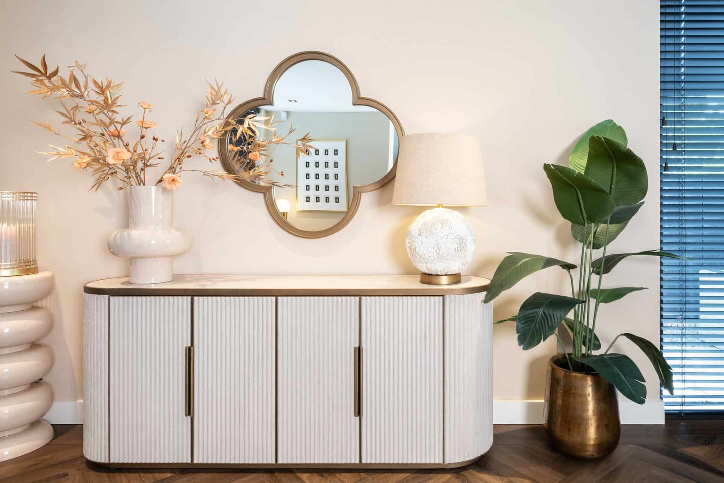 Spogulis Lowen Richmond Interiors 100/100/4 cm brushed gold